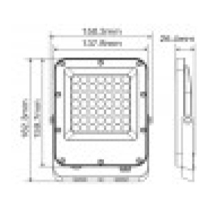 LED прожектор 30W 6000K VITO сив | AVStore