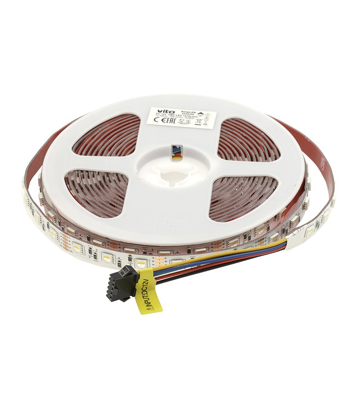 led-strip-plus-12v-60×5050-144w-3madhesive-tape-10mmip20-rgbw-5m-roll-5540450-vito-1 LED лента 14.4W/M RGBW IP20 12V VITO ролка 5 метра | AVStore