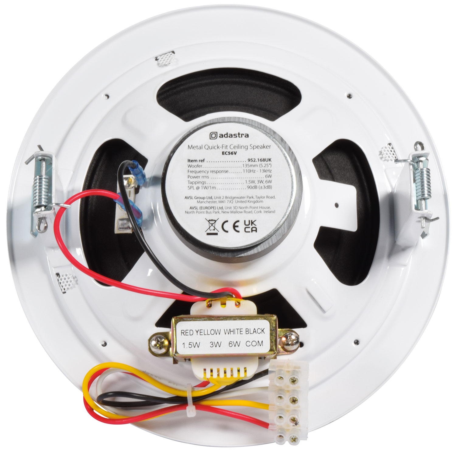 952168UK_IN1 Таванен говорител EC56V 100V Metal Quick Fit Adastra | Rotozoom
