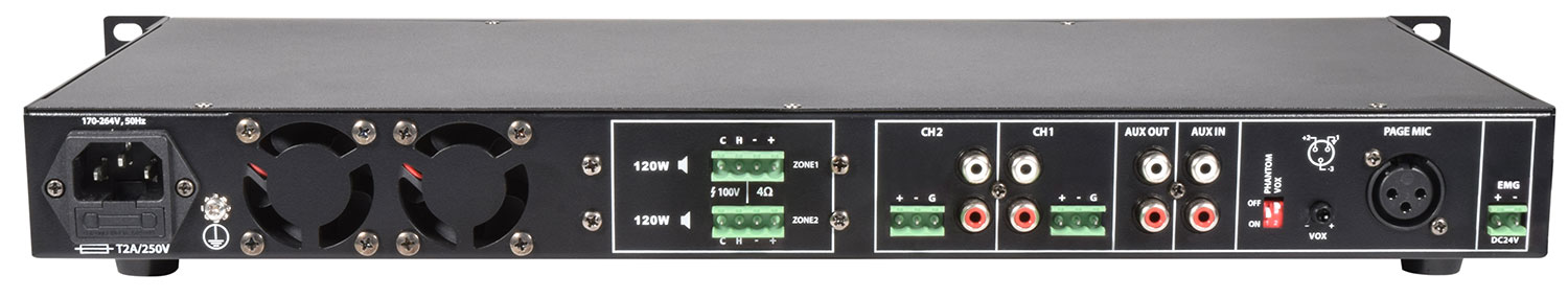 953154UK_CO4 Професионален усилвател Adastra RMS1202 100V | Rotozoom