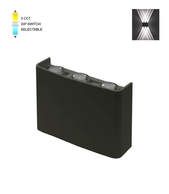 LED стеннa лампа 6W 3xCCT VITO черна 16×10 | AVStore