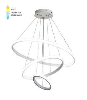 LED пендел трио  Ø200+400+600mm 56W бял VITO | AVStore