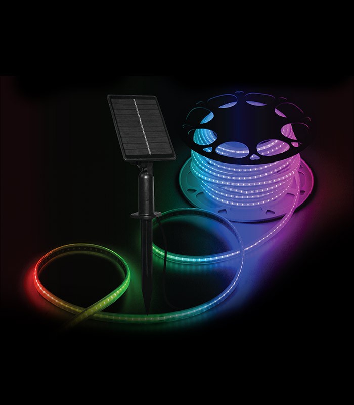 solar-led-strip-victoria-5m-18w-rgb-ip65-2m-cable-3210241-vito-1 LED соларна лента 18W RGB IP65 VITO ролка 5 метра | AVStore