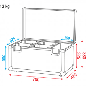 Кейс Showtec Case for 4x Kanjo 10 / 60 | Rotozoom
