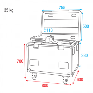 Кейс Showtec Case for 2x Phantom 3R Hybrid | Rotozoom