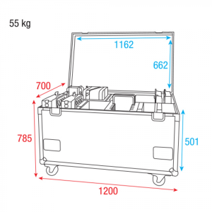Кейс Showtec Case for 4x Helix S5000 and accessories | Rotozoom