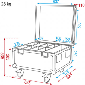 Кейс Showtec Case for 8x Compact Par 7/18 | Rotozoom
