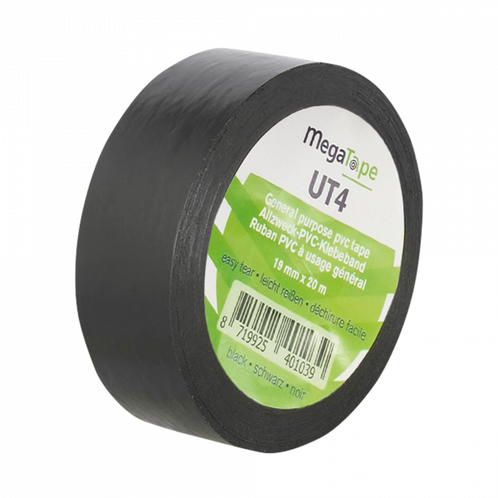 90677_38 Тиксо MegaTape UT4 черно 19мм/20м | AVStore