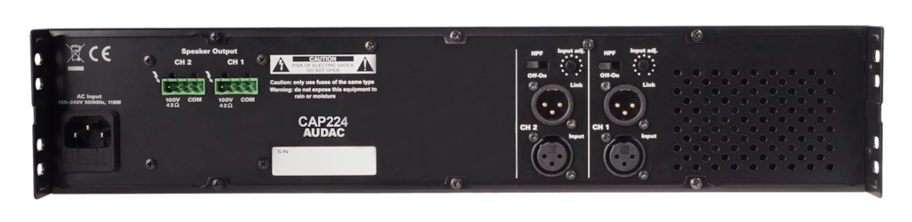CAP224_back Инсталационен усилвател 2 x 240W 100V CAP224 Adastra | Rotozoom