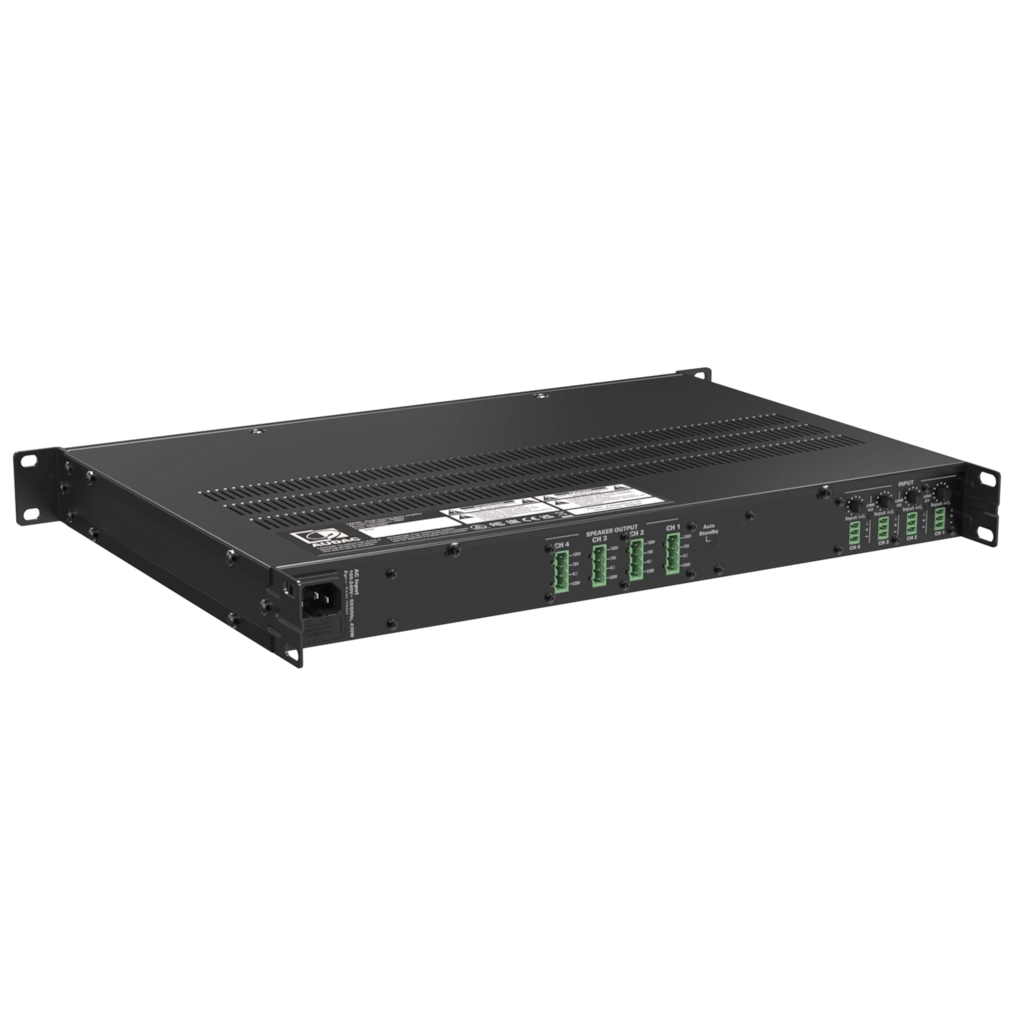CEP408_b Професионален усилвател Audac CEP408 4 x 80W – 70/100V | Rotozoom