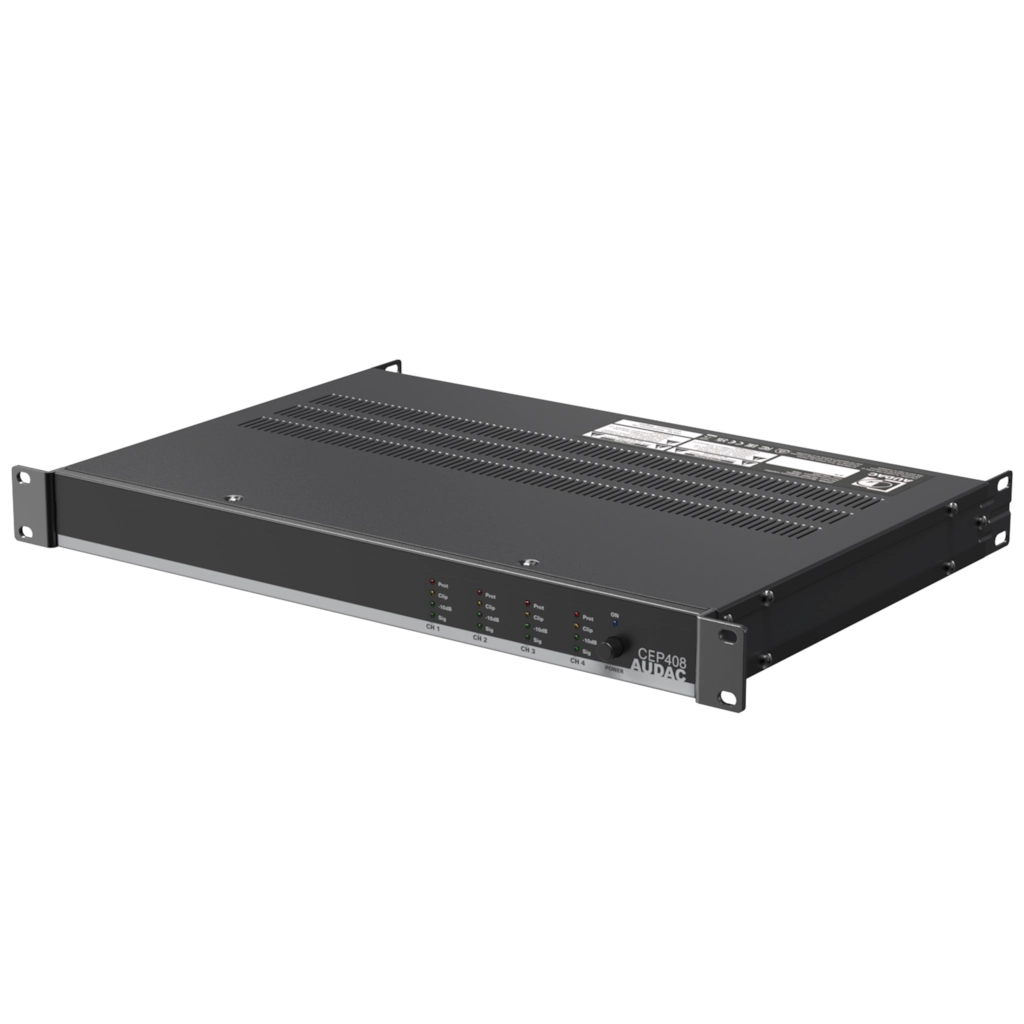 CEP408_fr Професионален усилвател Audac CEP408 4 x 80W – 70/100V | Rotozoom