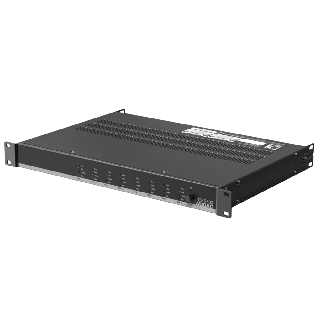 CEP803_fr Професионален усилвател Audac CEP803 8 x 30W – 70/100V | Rotozoom
