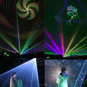 Професионален лазер за сценично осветление 5W RGB с DMX512, приложение и звуково управление | AVStore