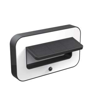 LED соларна фасадна стенна лампа с PIR сензор SOLARIS-S 5W 4000K VITO черна | AVStore