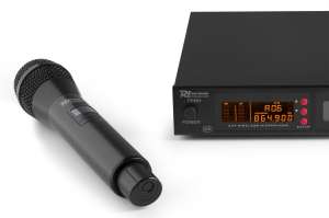 Безжичен микрофонен комплект Power Dynamics PD504H UHF с 4 ръчни микрофона 50 канала | Rotozoom