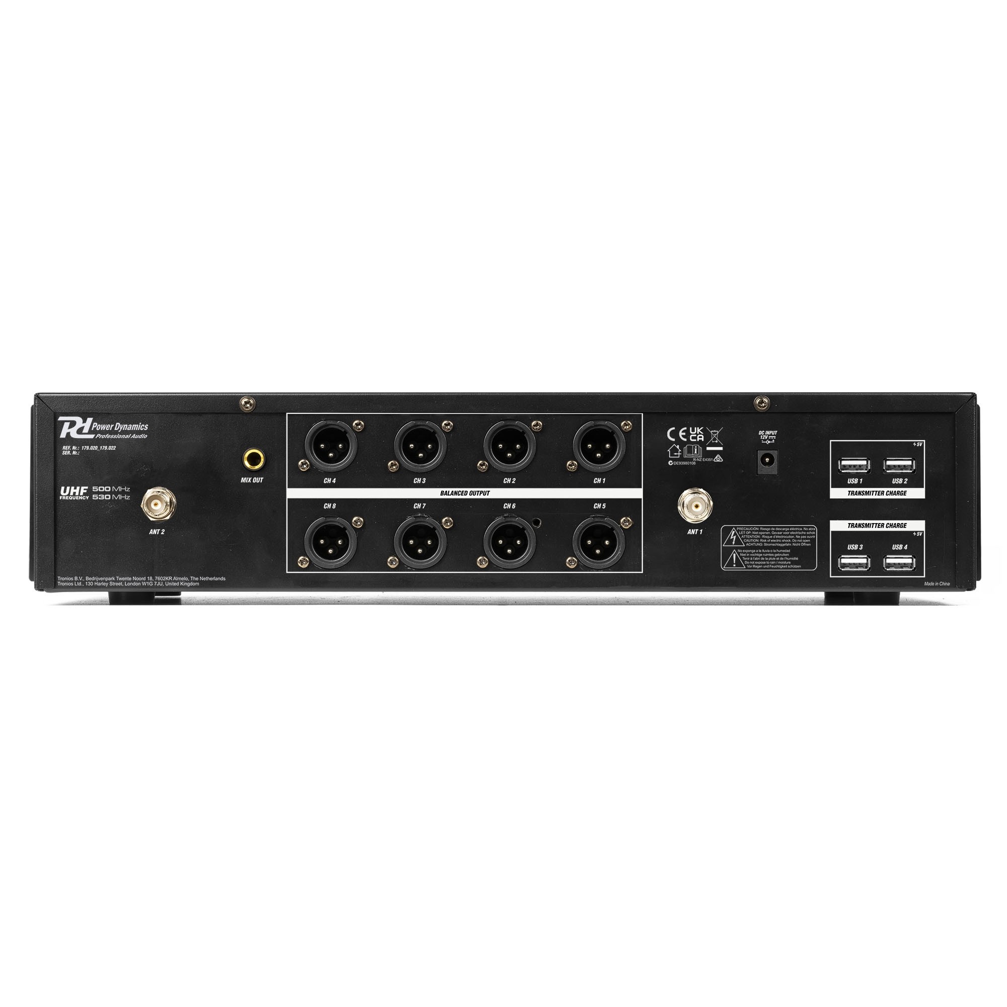 179020_in1b Безжичен микрофонен комплект Power Dynamics PD528 UHF с 8 ръчни микрофона | AVStore