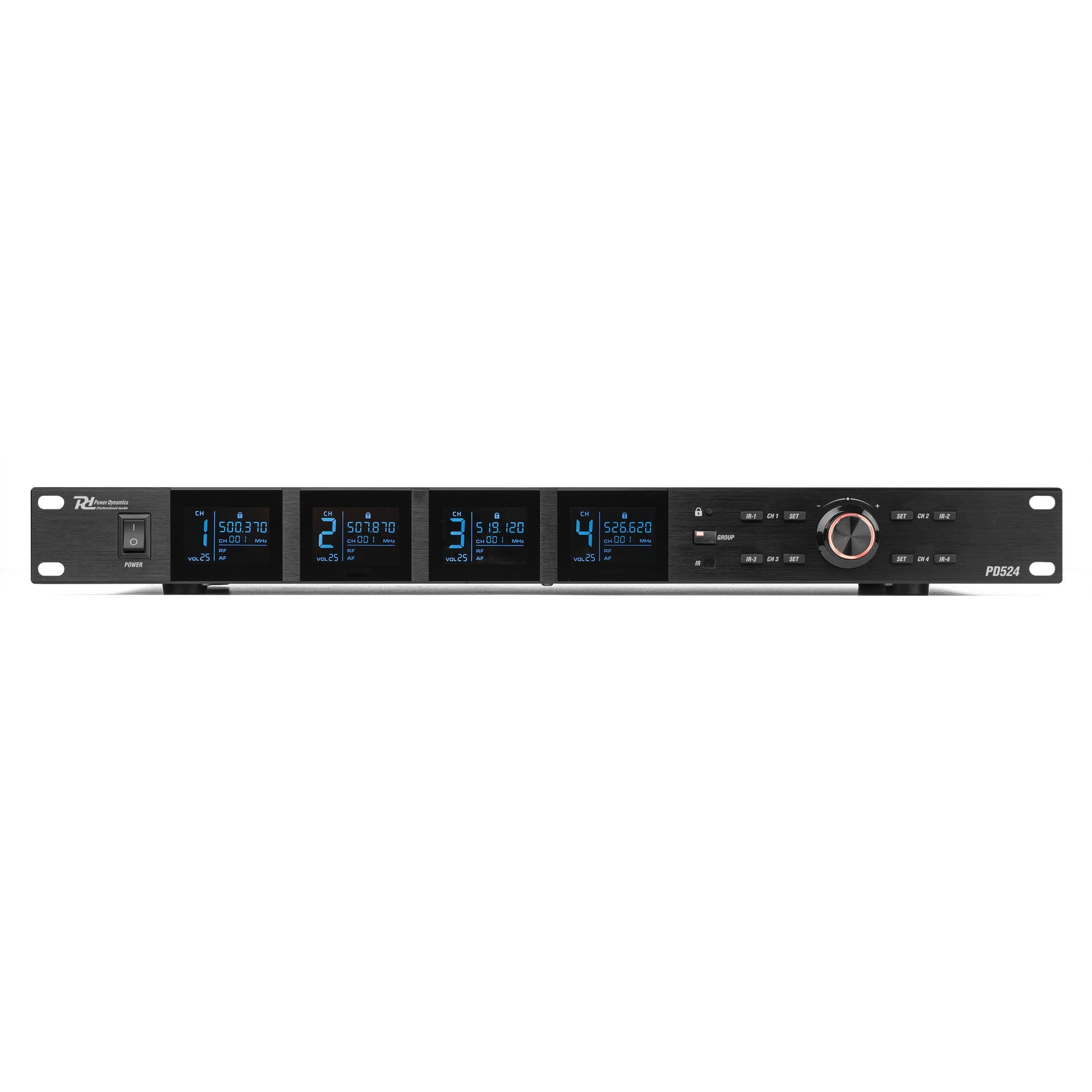 179026_co5 Безжичен микрофонен комплект Power Dynamics PD524B UHF с 4 джобни предавателя | Rotozoom
