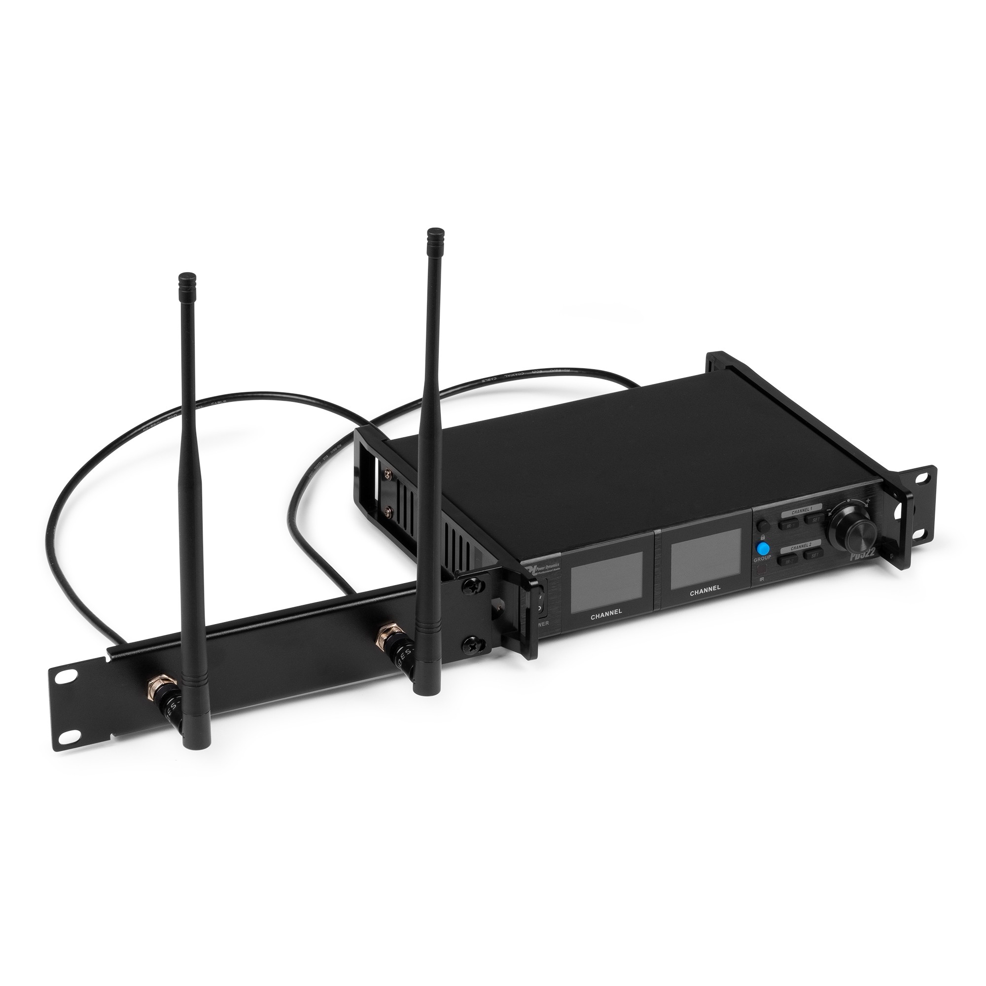 179030_side21 Безжичен микрофонен комплект Power Dynamics PD522 UHF с 2 ръчни микрофона | AVStore