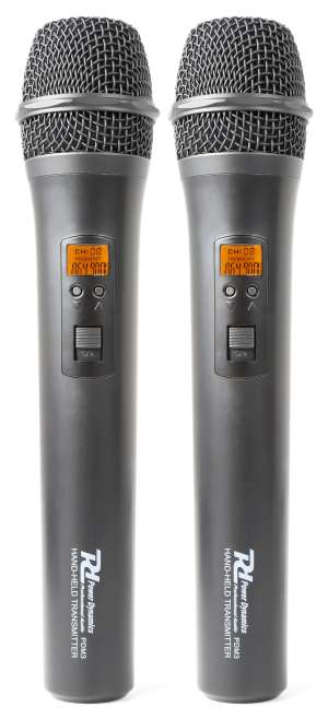 Безжична микрофонна система Power Dynamics PD782 UHF с 2 ръчни микрофона 8 канала | Rotozoom