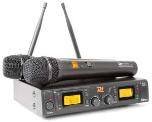 Безжична микрофонна система Power Dynamics PD782 UHF с 2 ръчни микрофона 8 канала | Rotozoom
