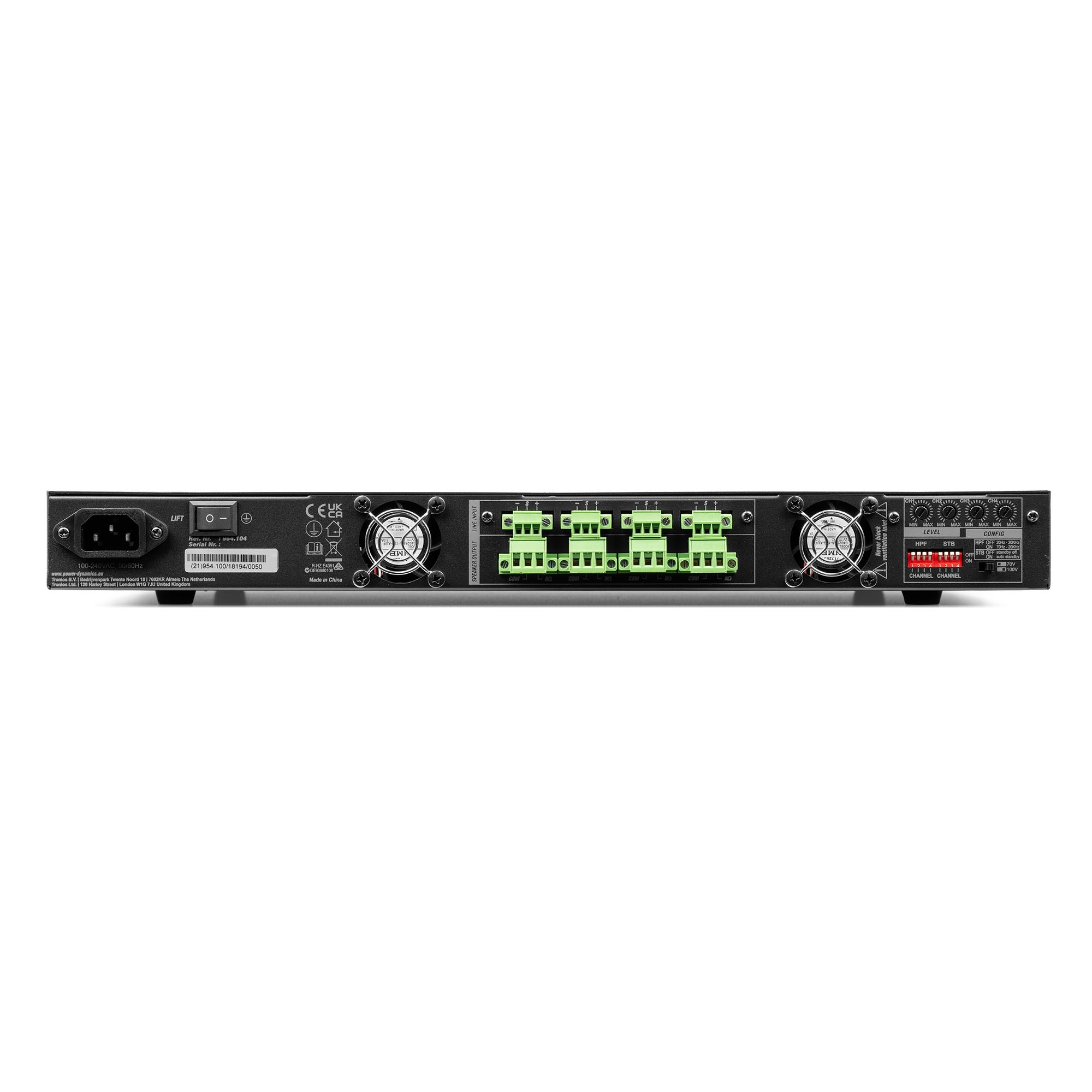 954104_insert1_2 Професионален усилвател Power Dynamics PMDA4500 4x500W 100V | AVStore