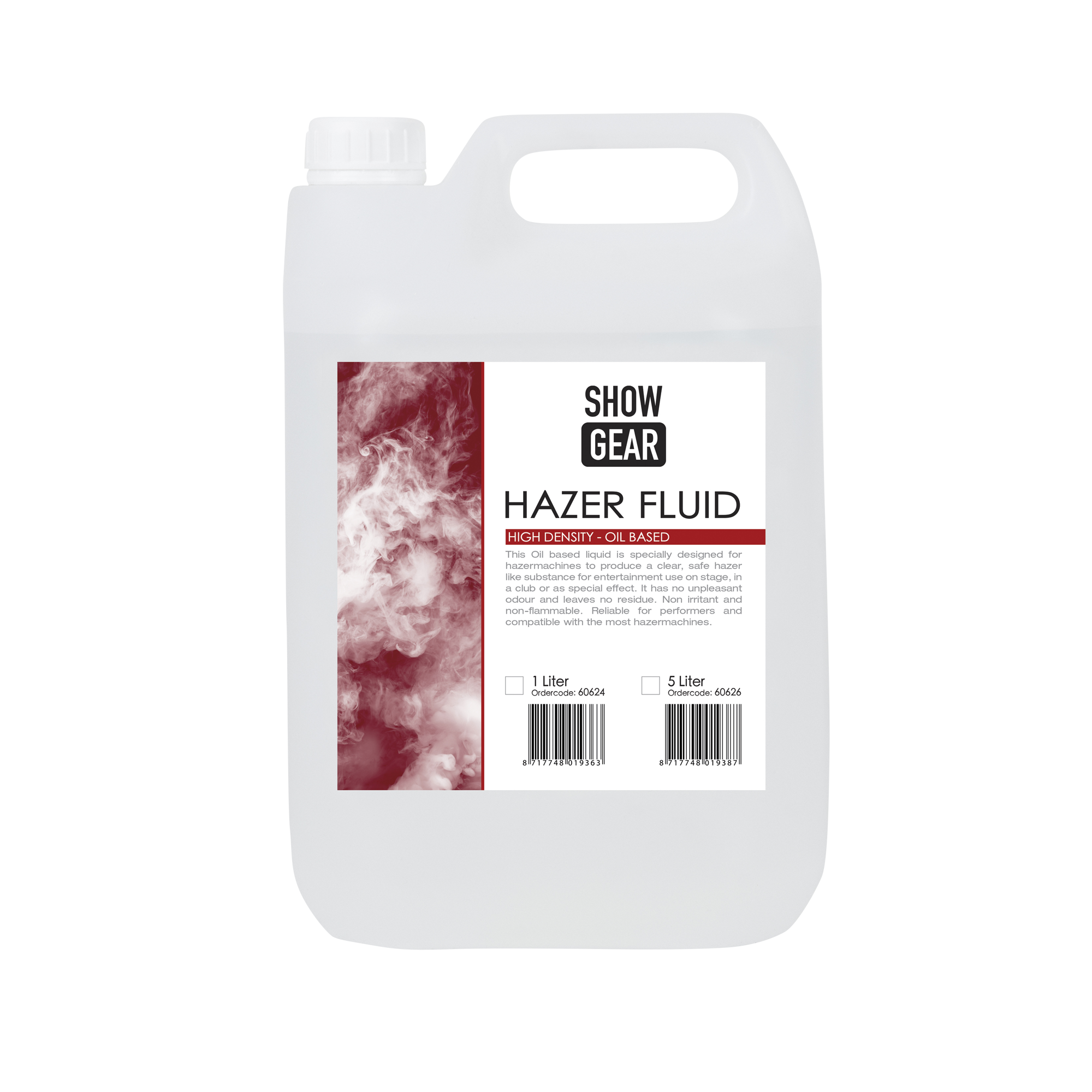 60626_34 showtec haze fluid oil based Течност за мъгла Showtec 5 литра Haze на маслена основа | Rotozoom