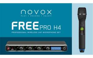 Безжичен микрофонен комплект Novox Free Pro H4 с 4 ръчни микрофона 50 канала | Rotozoom
