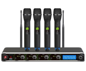 Безжичен микрофонен комплект Novox Free Pro H4 с 4 ръчни микрофона 50 канала | Rotozoom