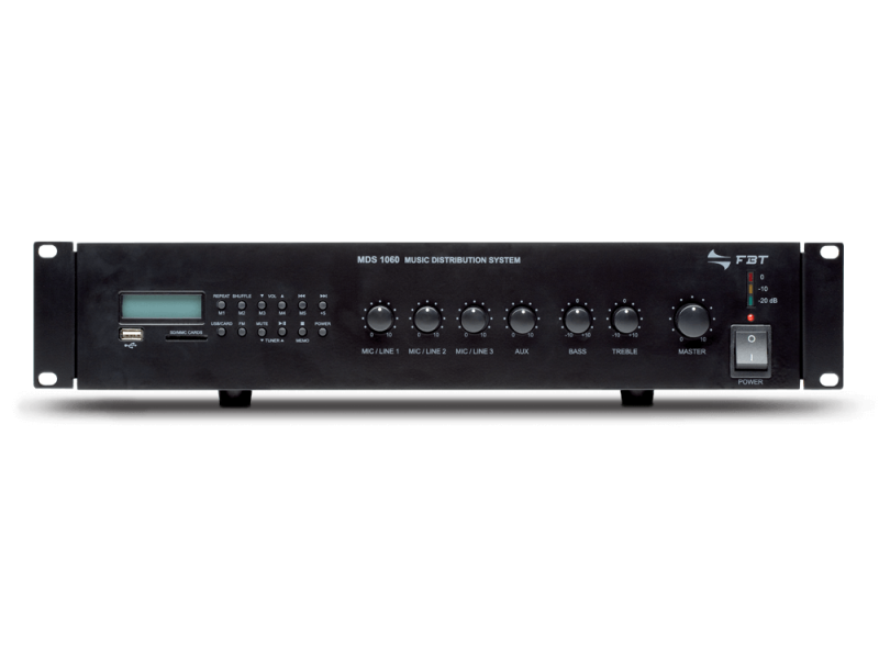 Mixer усилвател с MP3 и FM тунер FBT MDS 1060 60W 100V