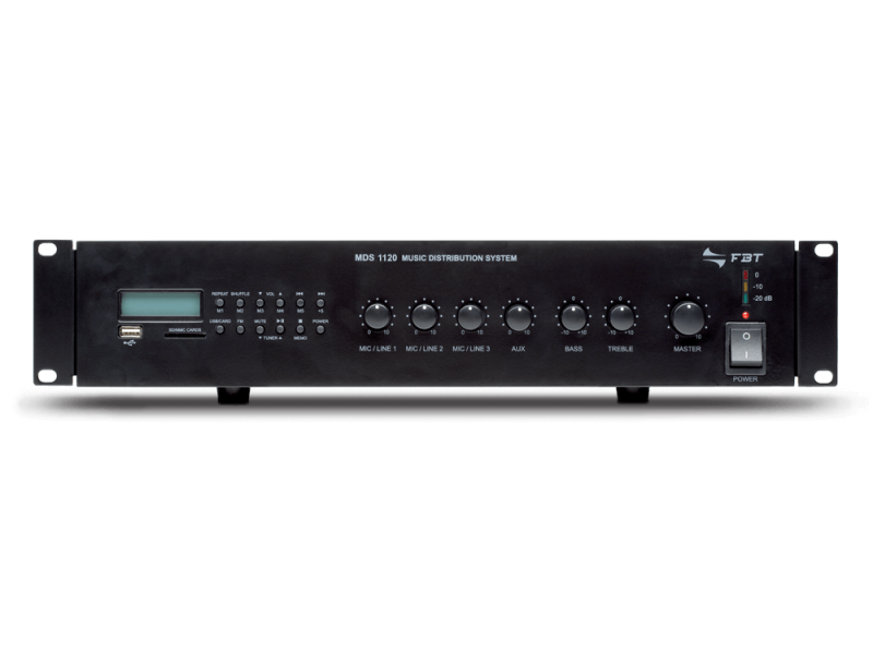 Mixer усилвател с MP3 и FM тунер FBT MDS 1120 120W 100V