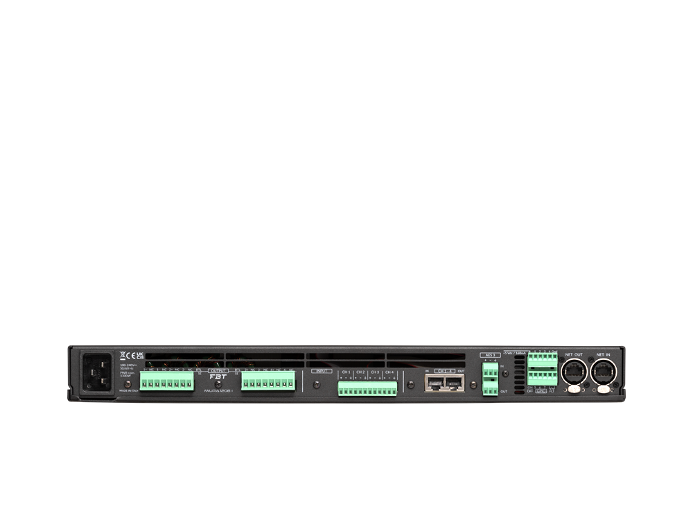 Професионален усилвател с DSP и Dante FBT MIURA 1208I 8x 150W / 4x 300W 100V Професионален усилвател с DSP и Dante FBT MIURA 1208I 8x 150W / 4x 300W 100V