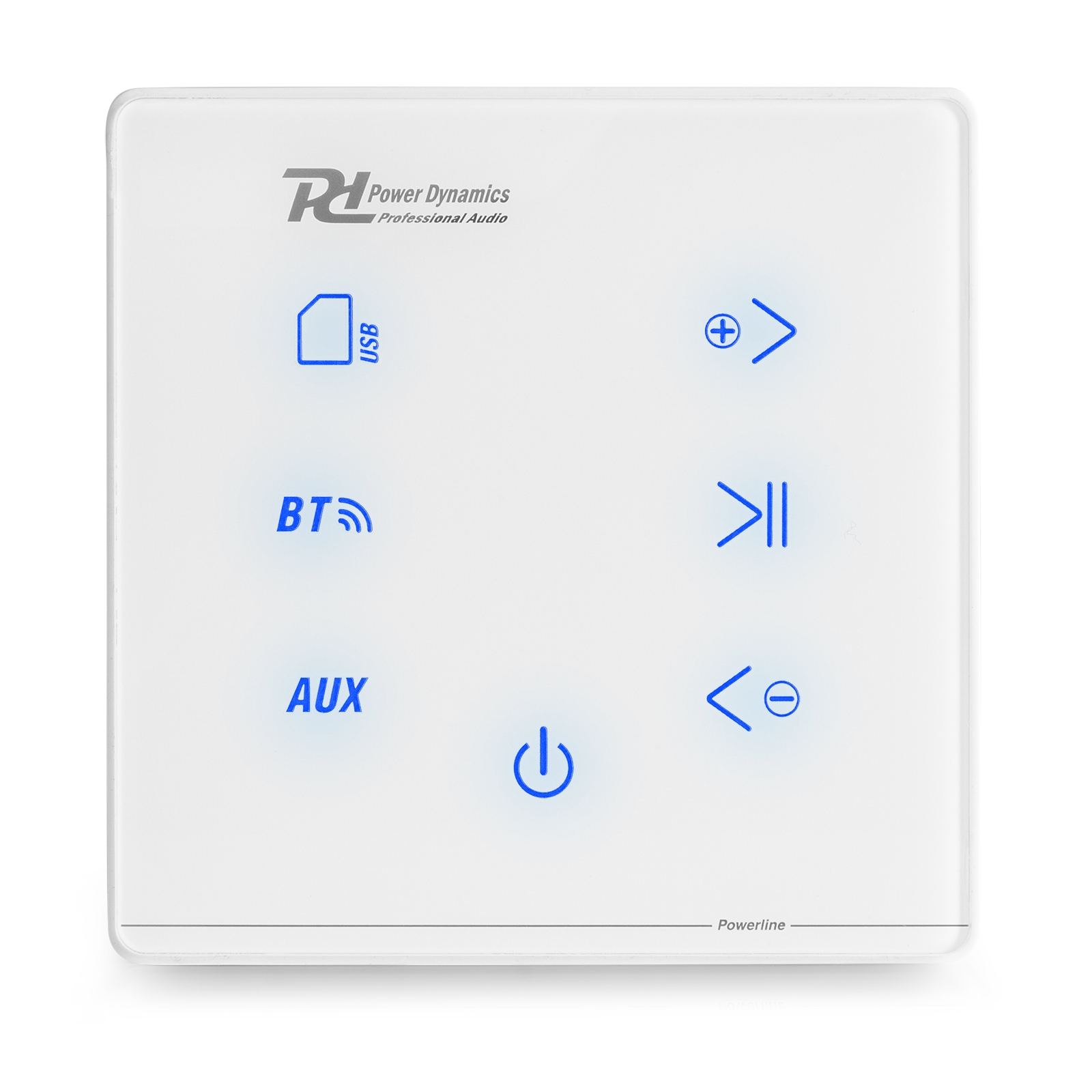 Вграден в стена усилвател Power Dynamics Powerline A100W 4 x 20W Bluetooth бял Вграден в стена усилвател Power Dynamics Powerline A100W 4 x 20W Bluetooth бял
