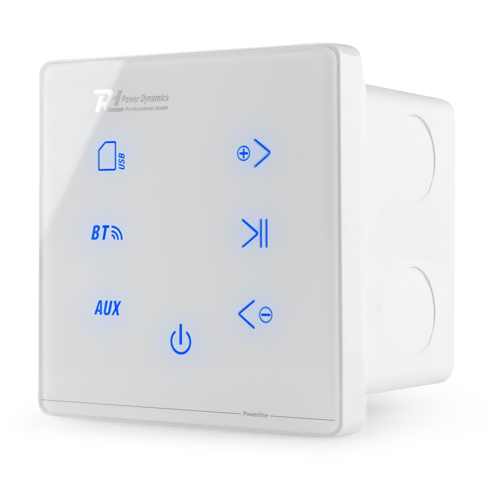 Вграден в стена усилвател Power Dynamics Powerline A100W 4 x 20W Bluetooth бял Вграден в стена усилвател Power Dynamics Powerline A100W 4 x 20W Bluetooth бял