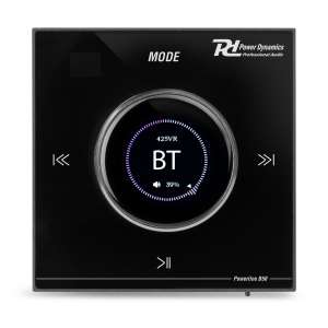 Вграден в стена усилвател Power Dynamics Powerline B50B 2 x 25W Bluetooth LCD черен