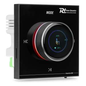 Вграден в стена усилвател Power Dynamics Powerline B50B 2 x 25W Bluetooth LCD черен