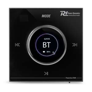 Вграден в стена усилвател Power Dynamics Powerline B100B 4 x 25W Bluetooth LCD черен