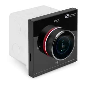 Вграден в стена усилвател Power Dynamics Powerline B100B 4 x 25W Bluetooth LCD черен