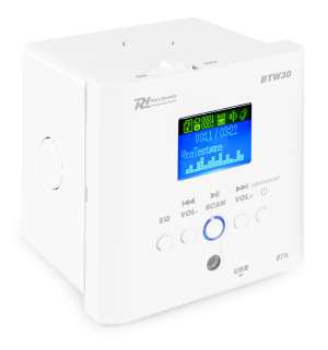 Вграден в стена усилвател Power Dynamics BTW30 2 x 15W Bluetooth FM