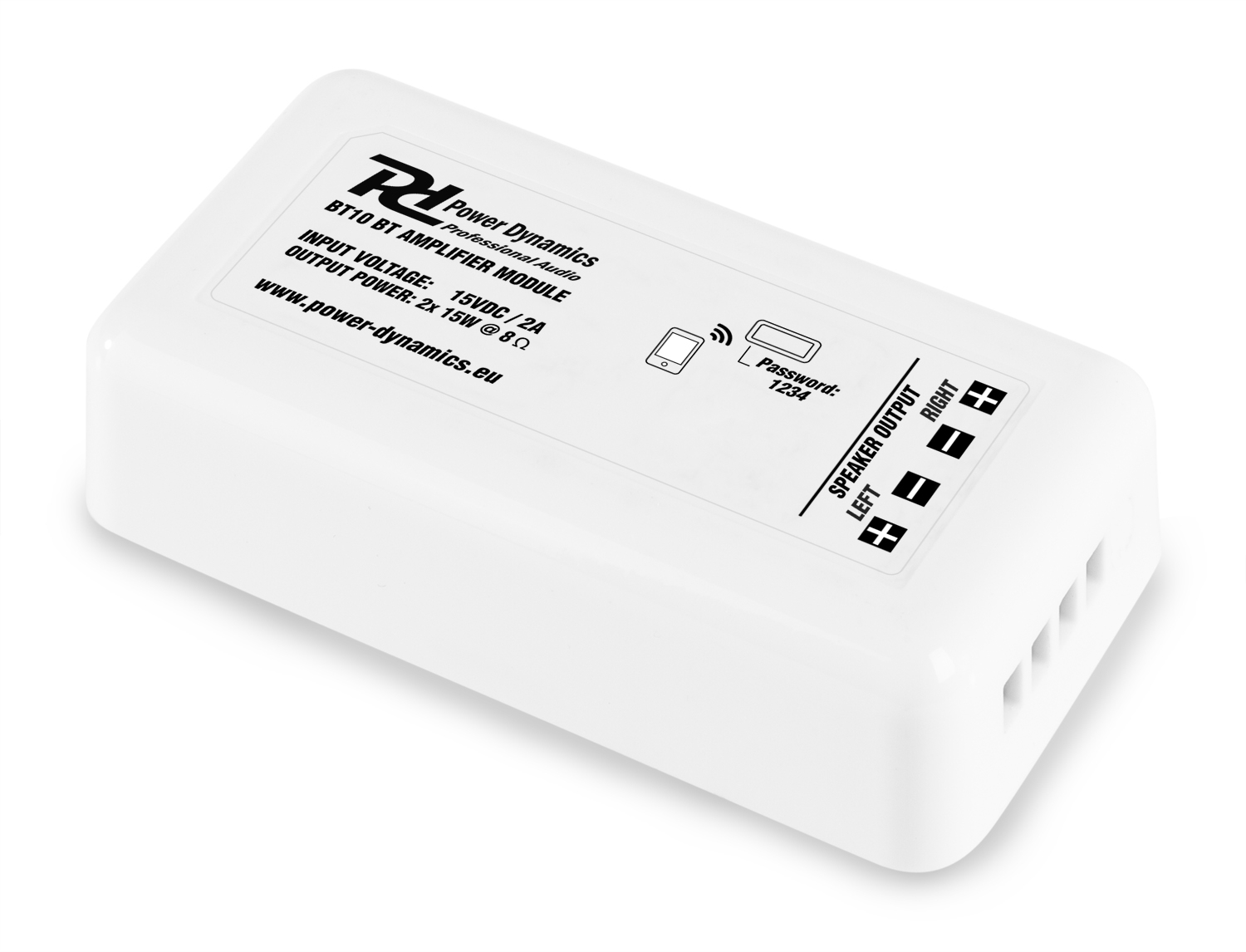 Компактен усилвател Power Dynamics BT10 2 x 15W Bluetooth Компактен усилвател Power Dynamics BT10 2 x 15W Bluetooth