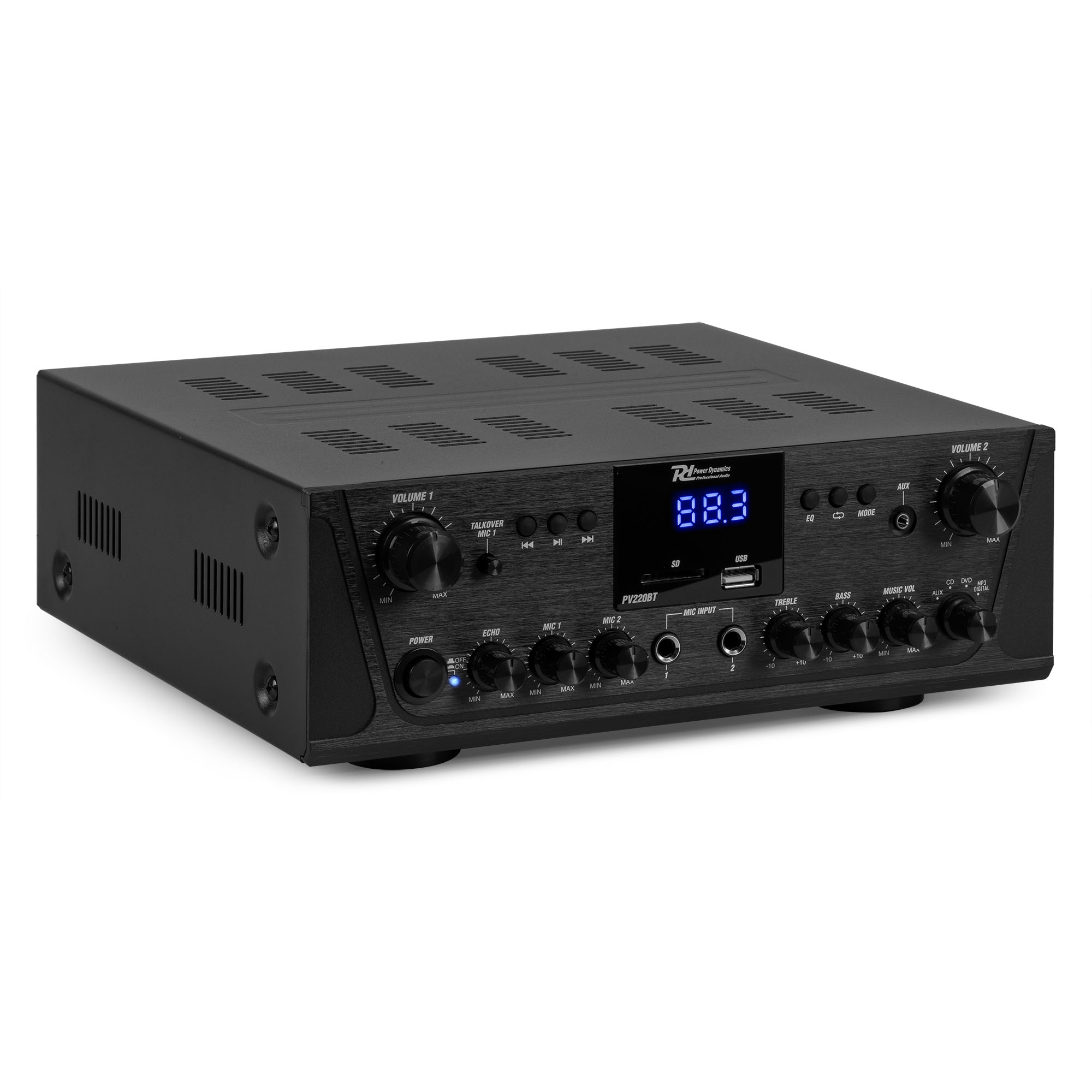 Инсталационен усилвател Power Dynamics PV220BT 200W 2 x 100W с Bluetooth Инсталационен усилвател Power Dynamics PV220BT 200W 2 x 100W с Bluetooth