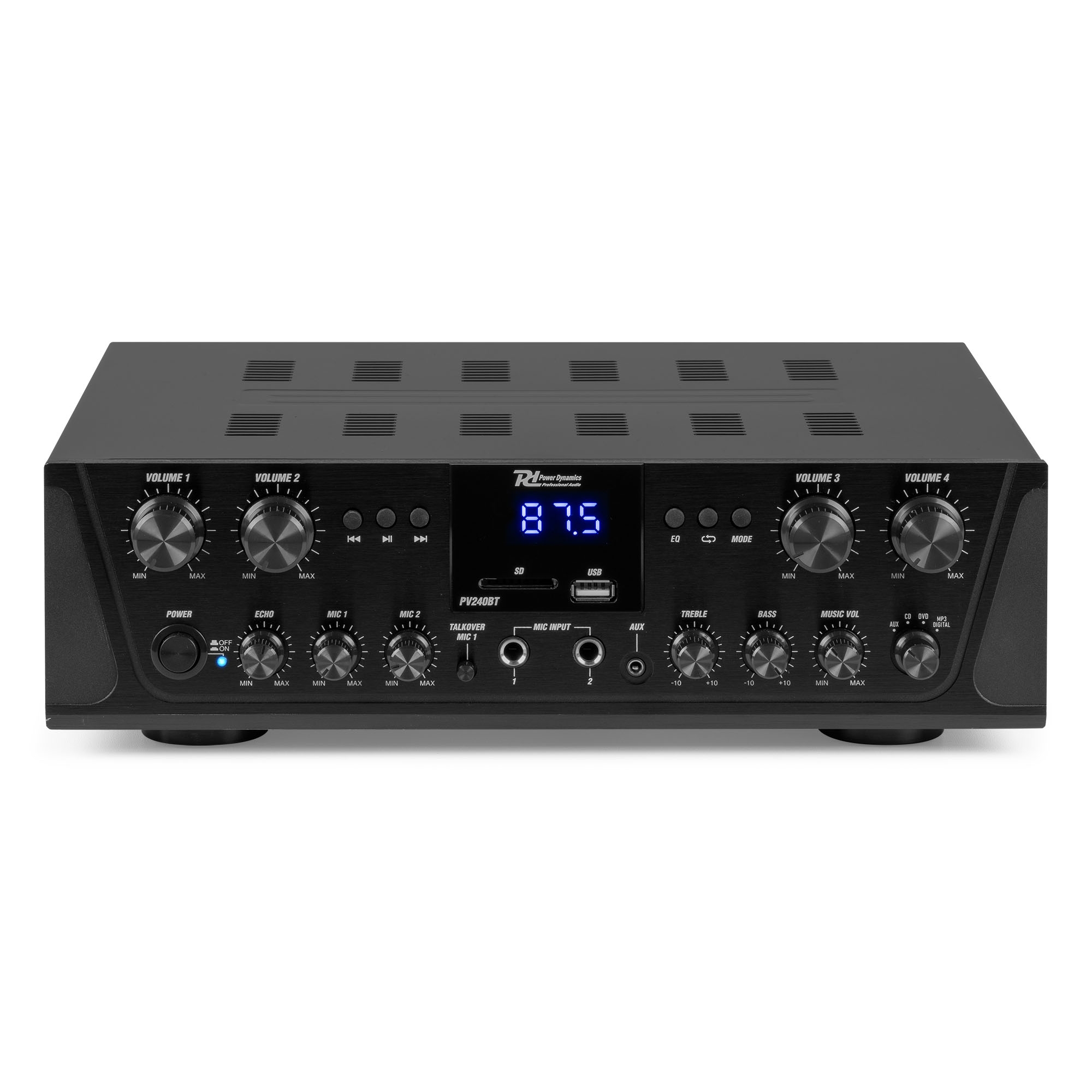 Инсталационен усилвател Power Dynamics PV240BT 400W 4 зони с Bluetooth Инсталационен усилвател Power Dynamics PV240BT 400W 4 зони с Bluetooth