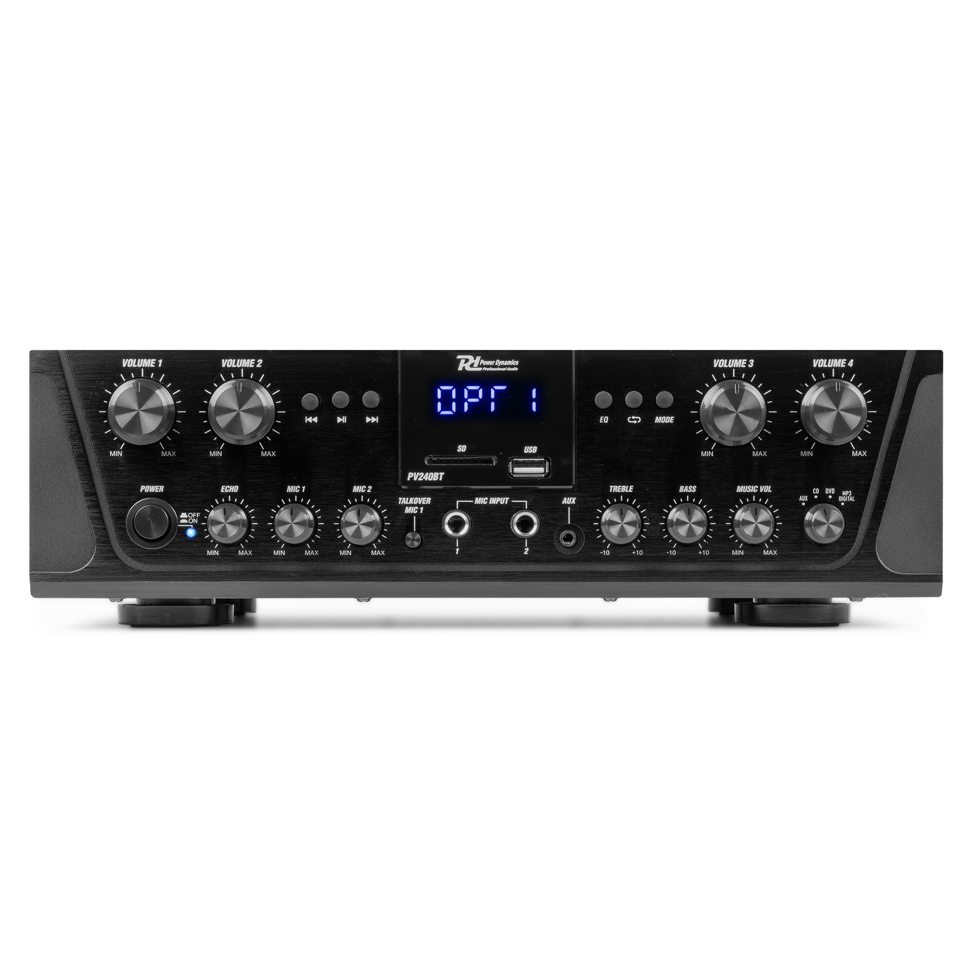 Инсталационен усилвател Power Dynamics PV240BT 400W 4 зони с Bluetooth Инсталационен усилвател Power Dynamics PV240BT 400W 4 зони с Bluetooth