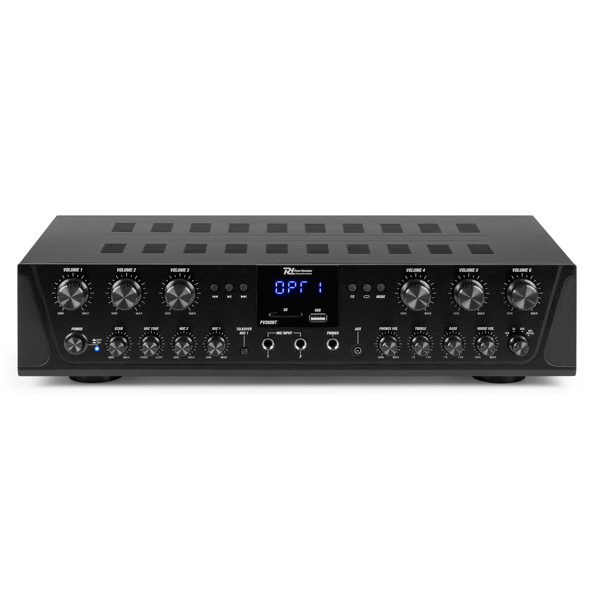 Инсталационен усилвател Power Dynamics PV260BT 600W 6 зони с Bluetooth Инсталационен усилвател Power Dynamics PV260BT 600W 6 зони с Bluetooth