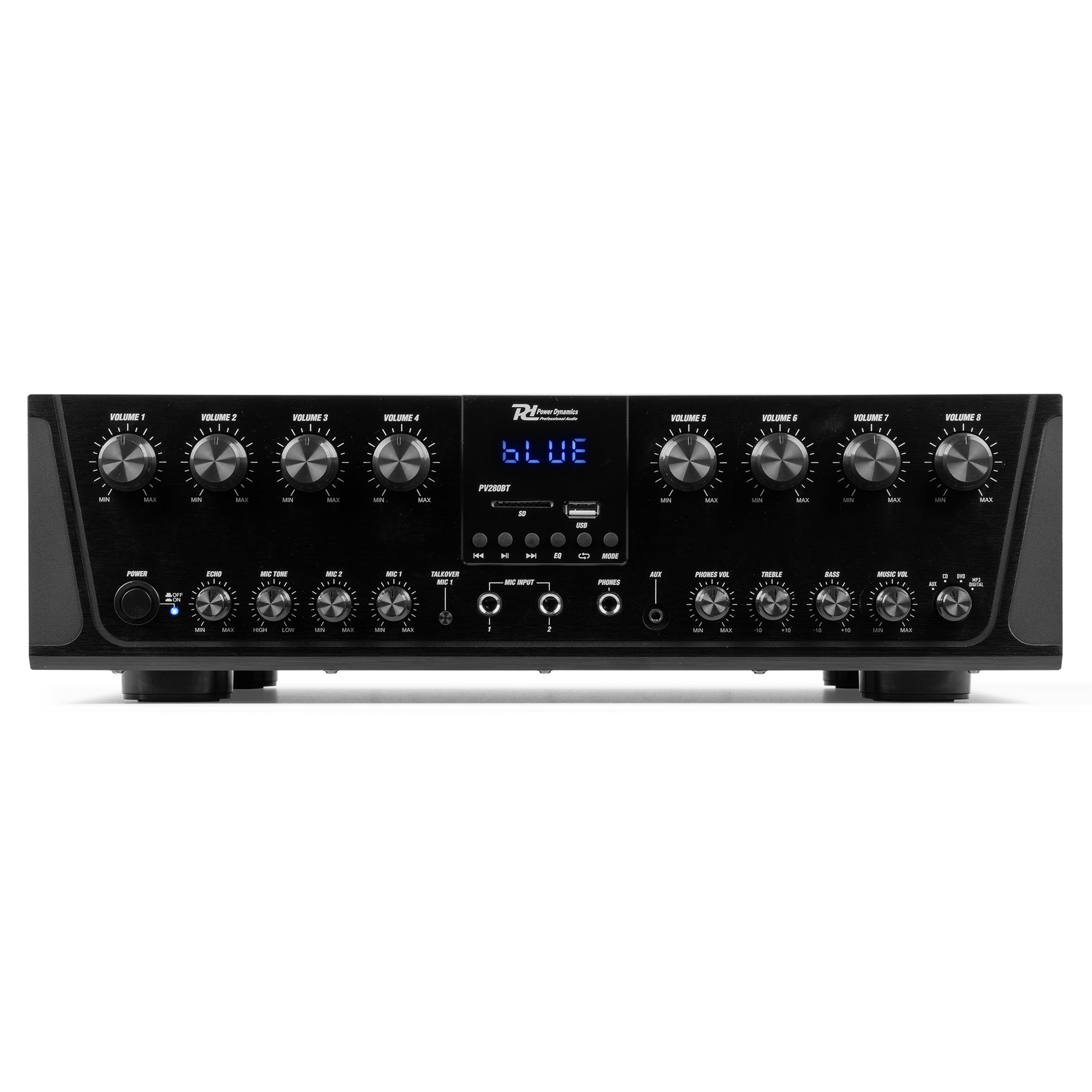 Инсталационен усилвател Power Dynamics PV280BT 800W 8 зони с Bluetooth Инсталационен усилвател Power Dynamics PV280BT 800W 8 зони с Bluetooth