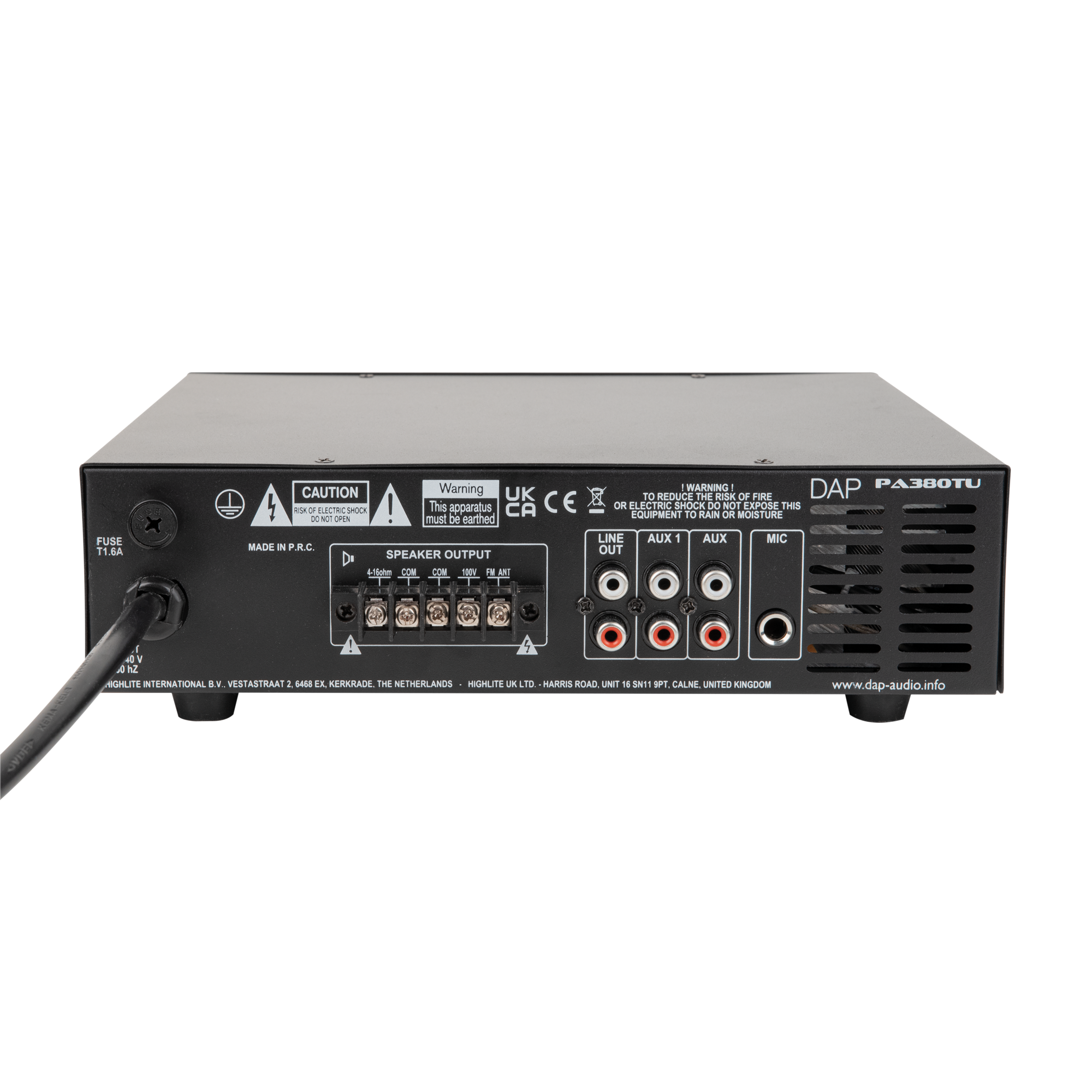 Mixer усилвател DAP PA-380TU 80W/100V с Bluetooth, DAB+/FM и USB Mixer усилвател DAP PA-380TU 80W/100V с Bluetooth, DAB+/FM и USB