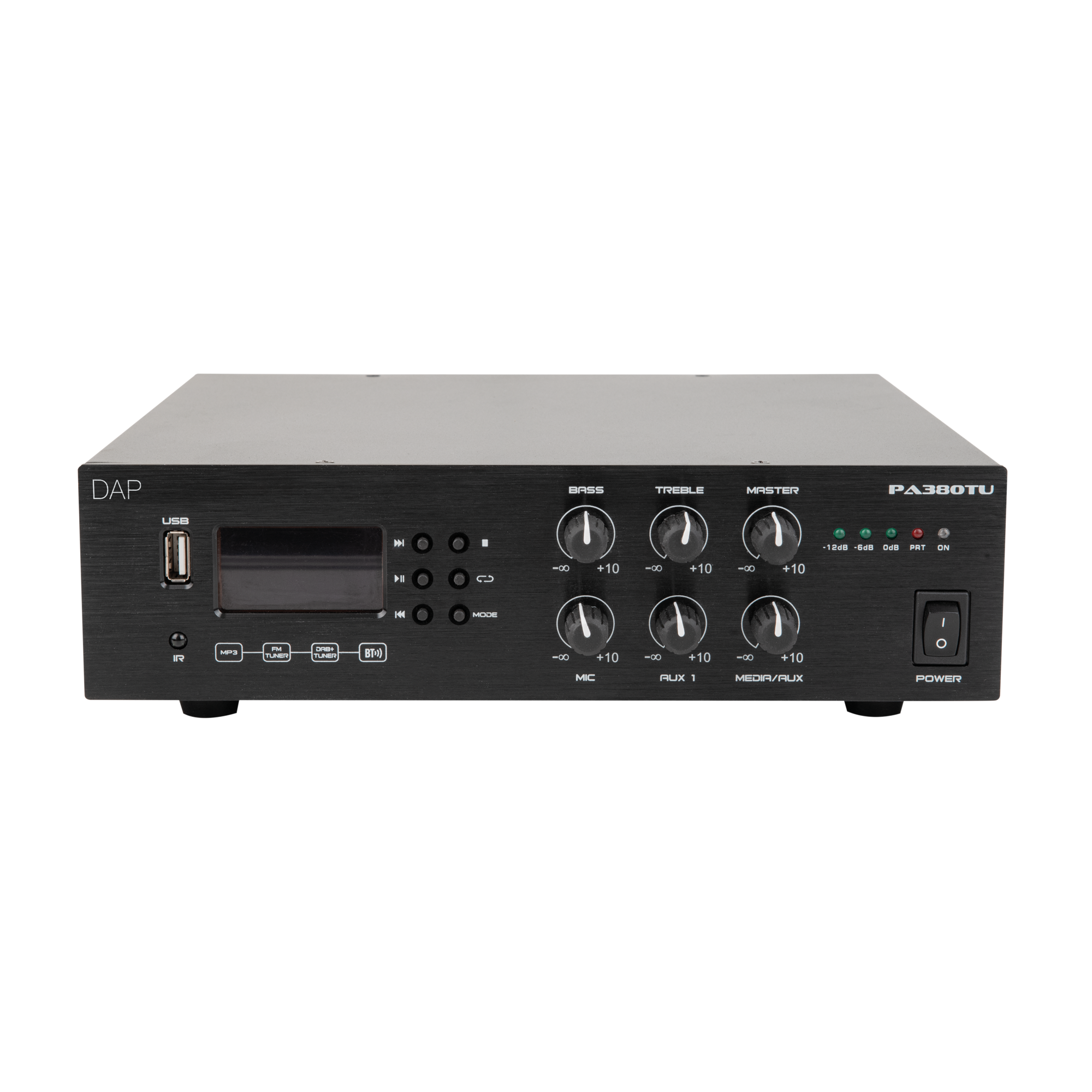 Mixer усилвател DAP PA-380TU 80W/100V с Bluetooth, DAB+/FM и USB Mixer усилвател DAP PA-380TU 80W/100V с Bluetooth, DAB+/FM и USB